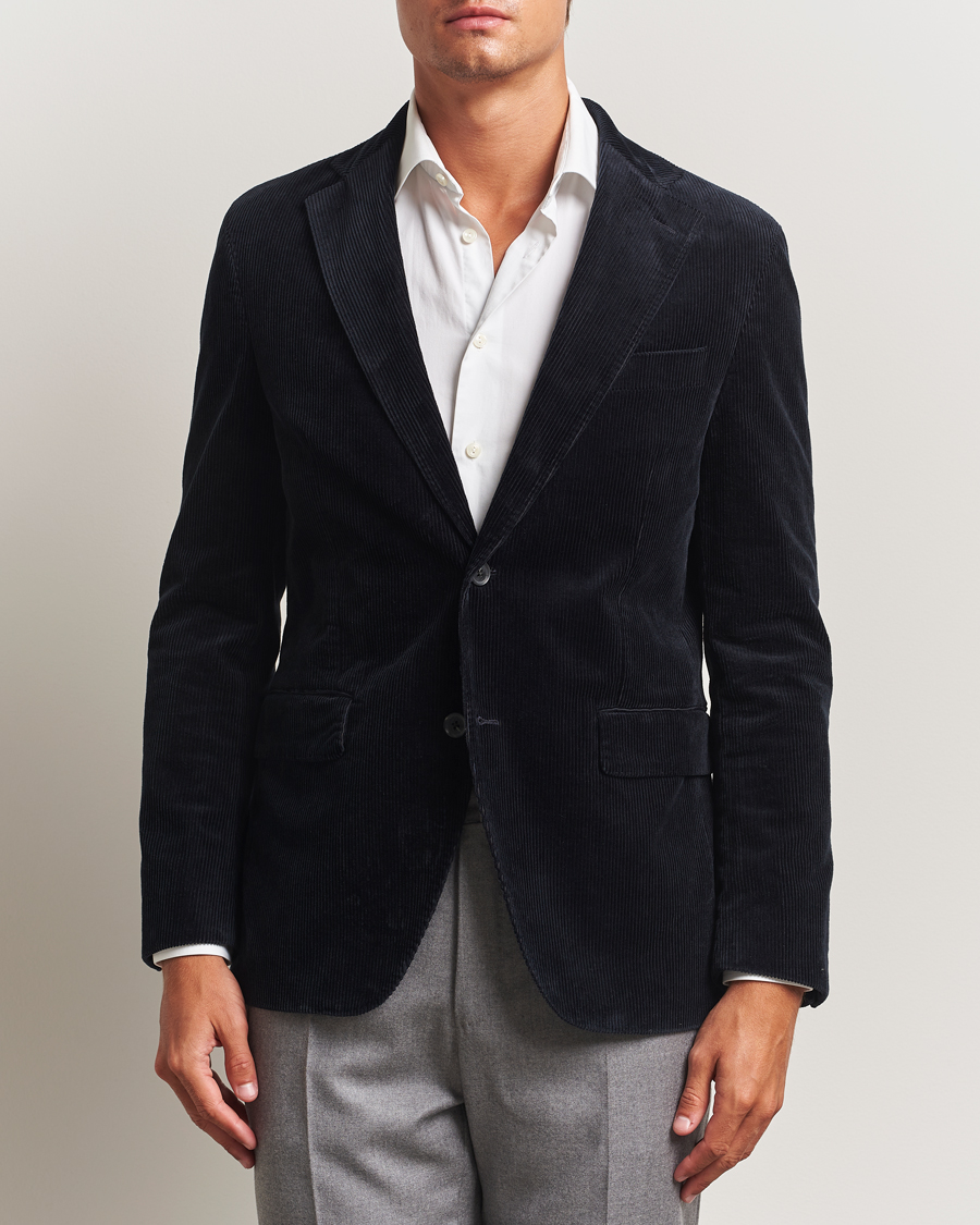 Herre | Blazere & jakker | Oscar Jacobson | Fogerty Patch Pocket Cord Blazer Navy
