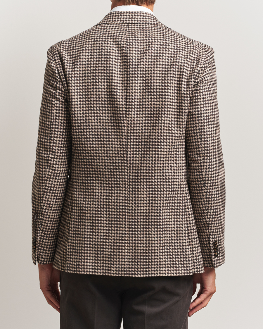 Herre | Blazere & jakker | Oscar Jacobson | Fogerty Houndstooth Wool Blazer Brown