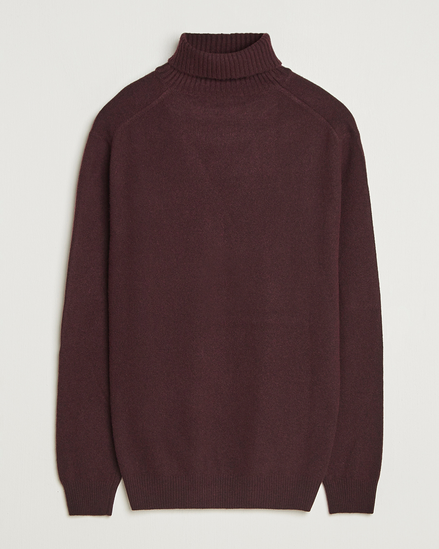 Herre | Trøjer | Oscar Jacobson | Salim Wool/Cashmere Rollneck Burgundy