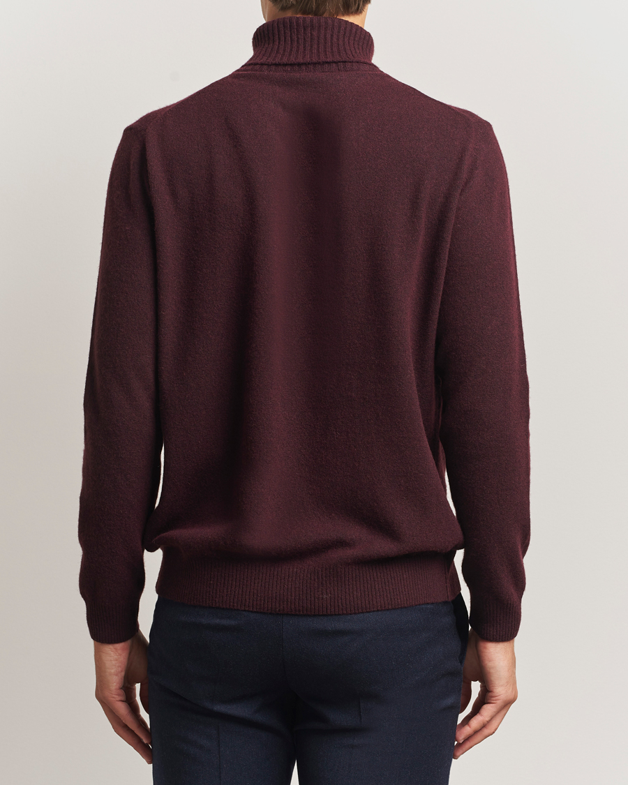 Herre | Trøjer | Oscar Jacobson | Salim Wool/Cashmere Rollneck Burgundy