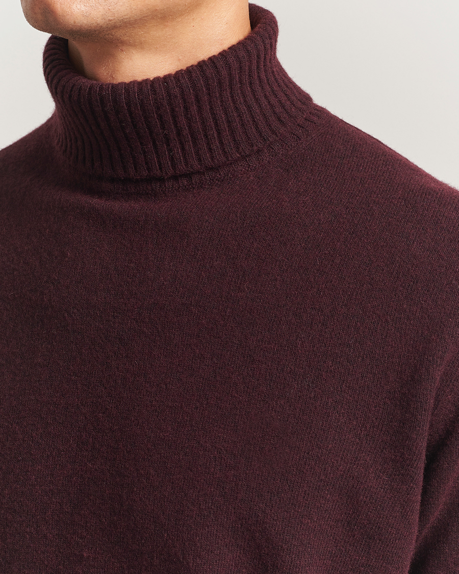 Herre | Trøjer | Oscar Jacobson | Salim Wool/Cashmere Rollneck Burgundy