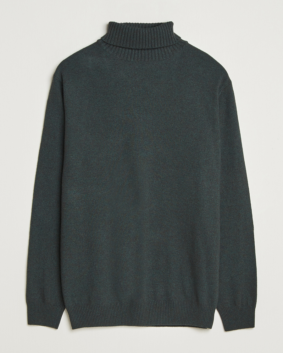 Herre | Trøjer | Oscar Jacobson | Salim Wool/Cashmere Rollneck Green