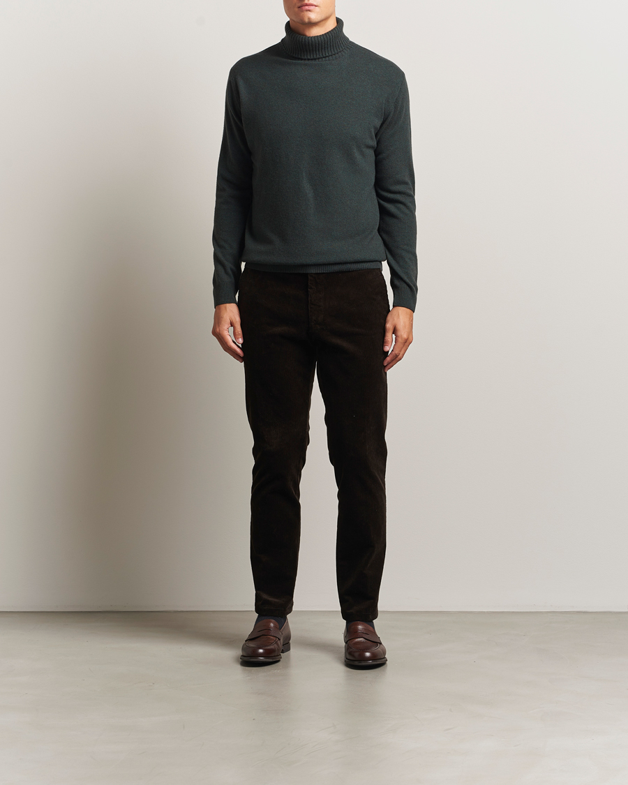 Herre | Trøjer | Oscar Jacobson | Salim Wool/Cashmere Rollneck Green