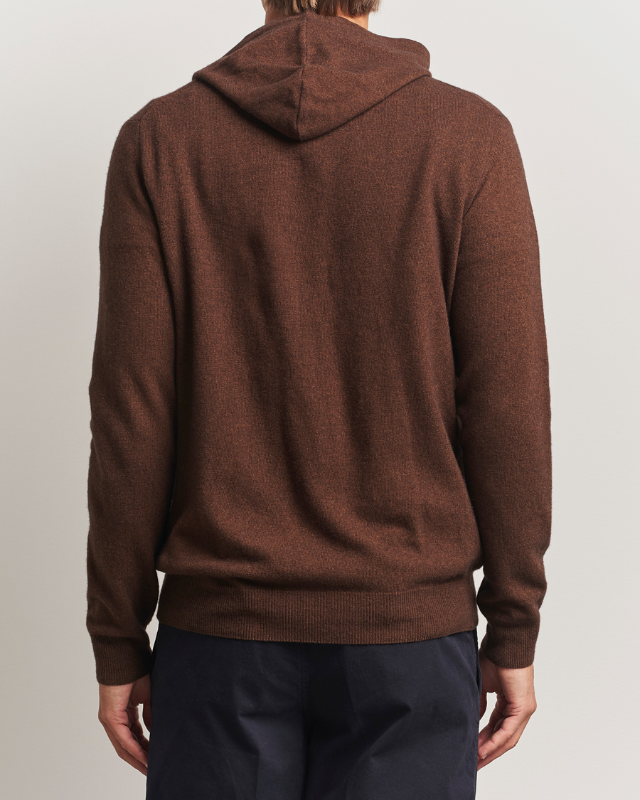 Herre | Trøjer | Oscar Jacobson | Pascal Wool/Cashmere Hoodie Brown