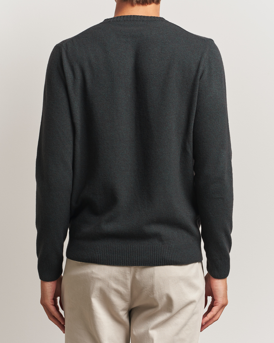 Herre | Trøjer | Oscar Jacobson | Valter Wool/Cashmere Round Neck Green