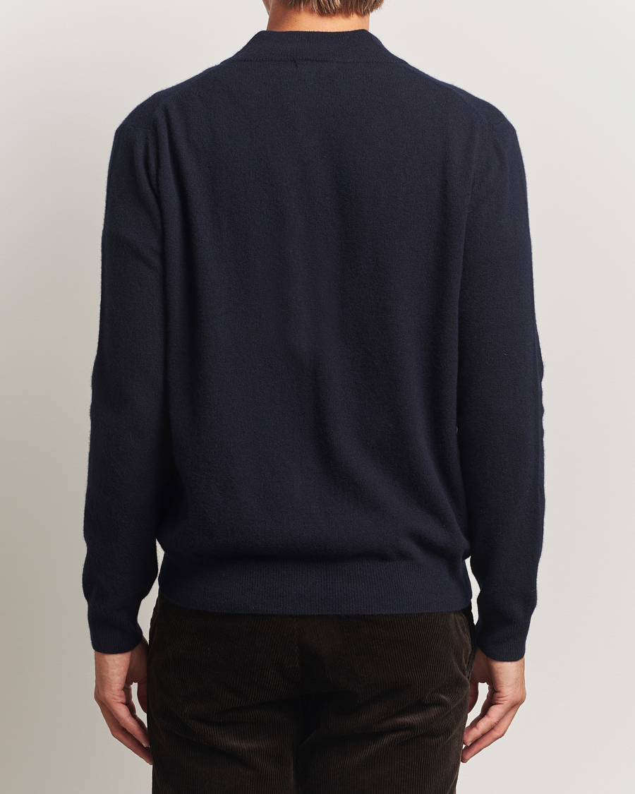Herre | Trøjer | Oscar Jacobson | Seb Wool/Cashmere Full Zip Navy