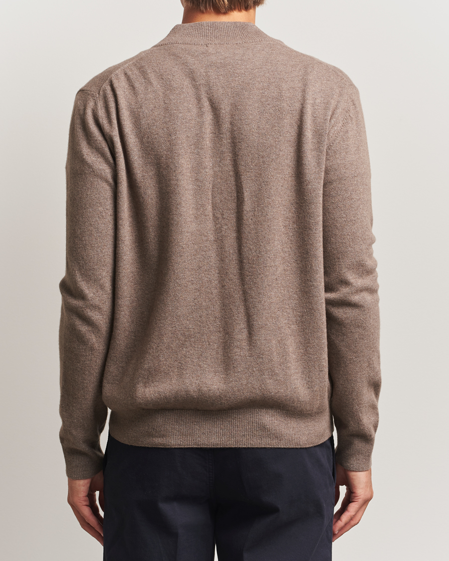 Herre | Trøjer | Oscar Jacobson | Seb Wool/Cashmere Full Zip Light Brown