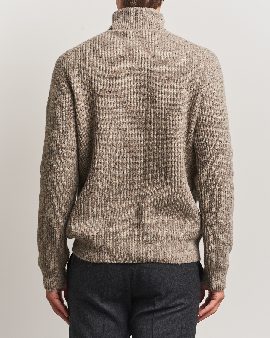 Herre | Trøjer | Oscar Jacobson | Mika Heavy Merino Rollneck Beige
