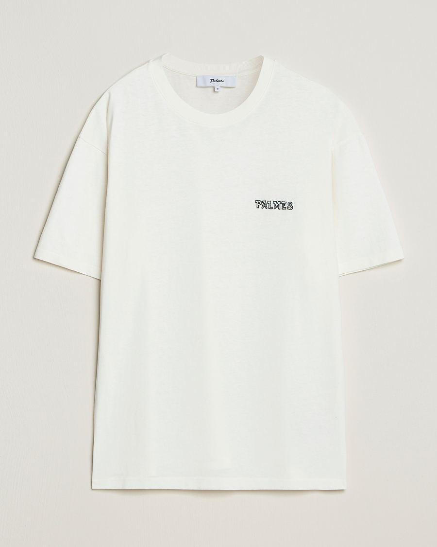 Herre | T-Shirts | Palmes | Logo T-Shirt Broken White