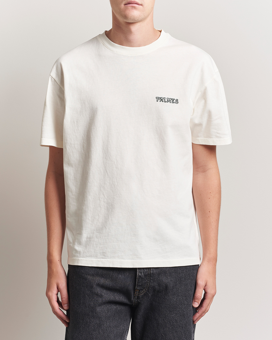 Herre | T-Shirts | Palmes | Logo T-Shirt Broken White