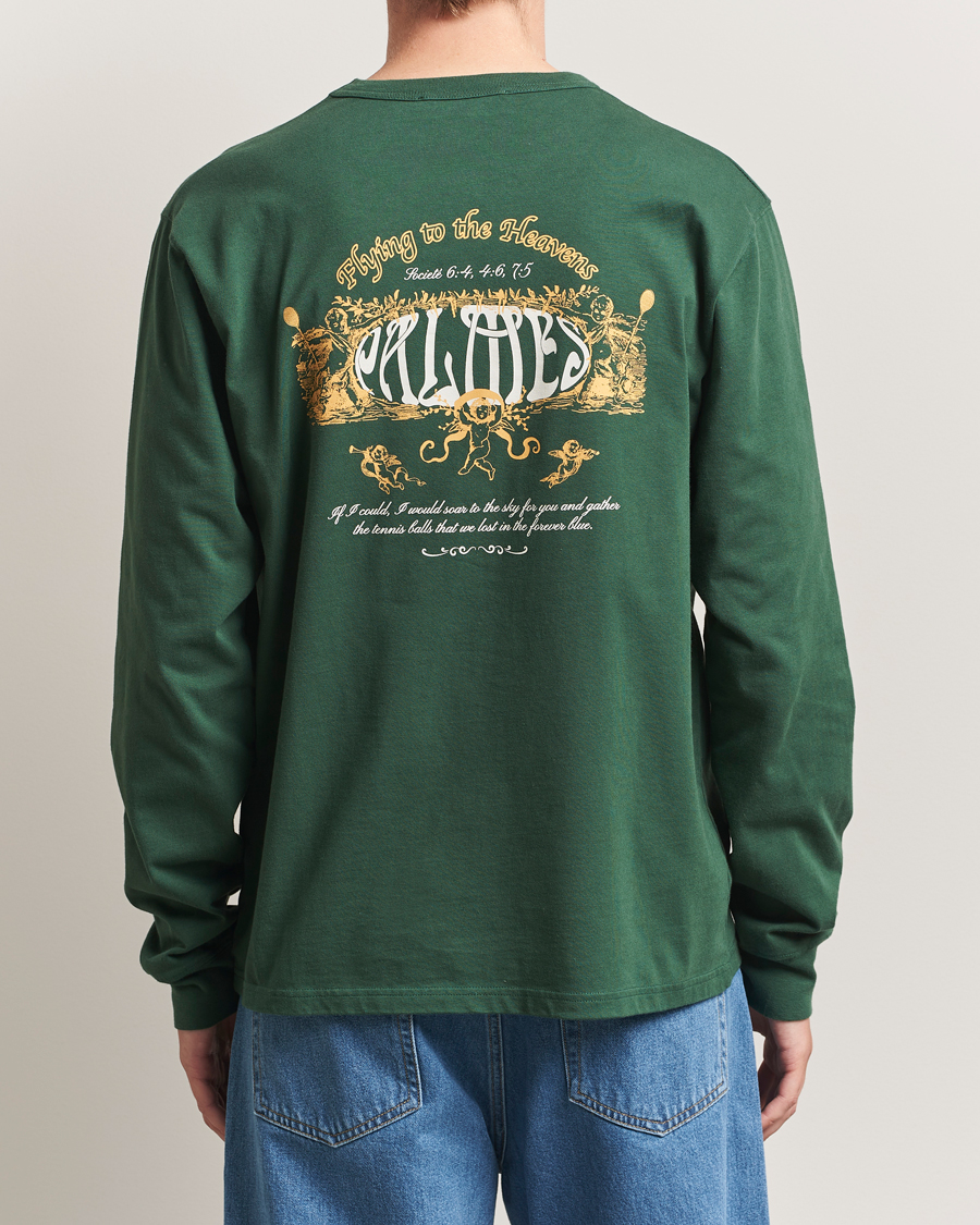 Herre | T-Shirts | Palmes | Angels Long Sleeve T-Shirt Dark Green