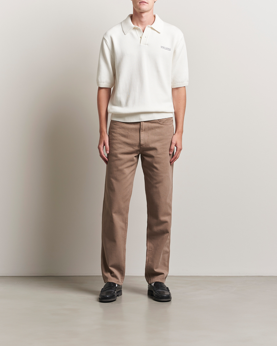 Herre | Polotrøjer | Palmes | Cotton Knit Polo Off White