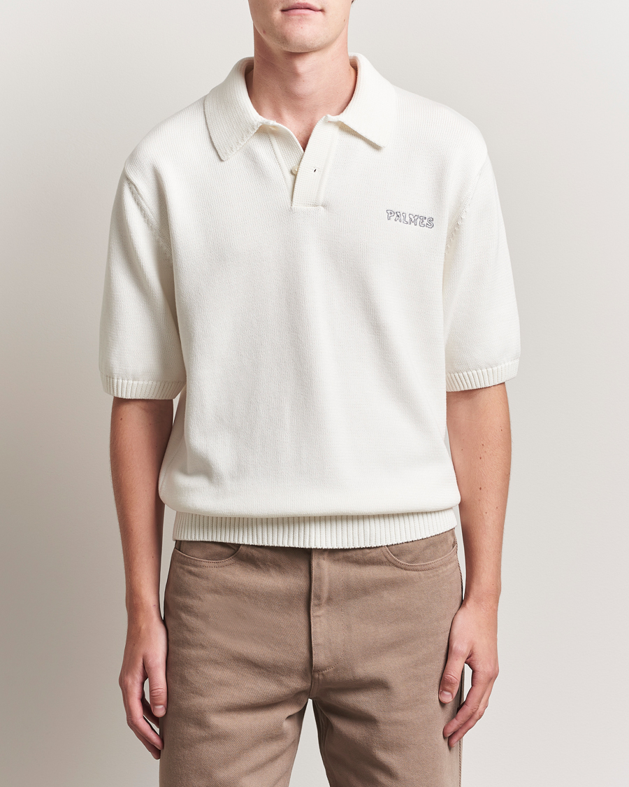 Herre | Polotrøjer | Palmes | Cotton Knit Polo Off White