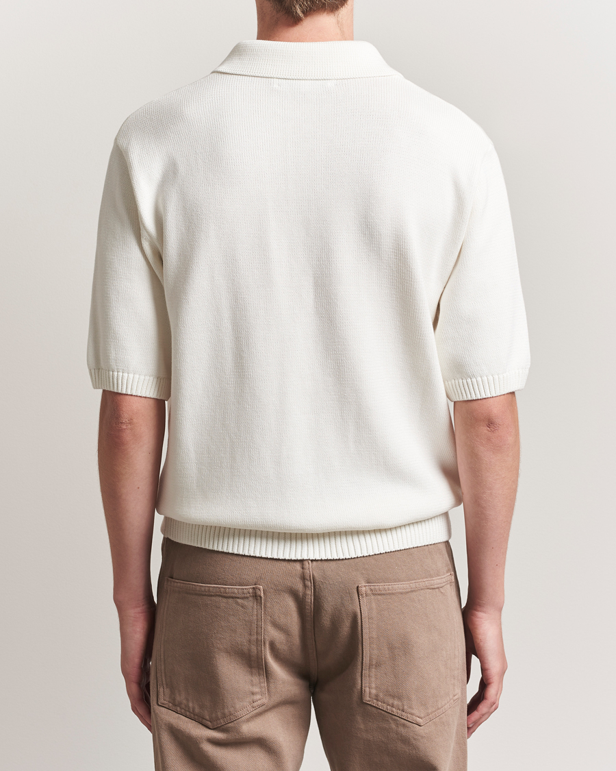 Herre | Polotrøjer | Palmes | Cotton Knit Polo Off White