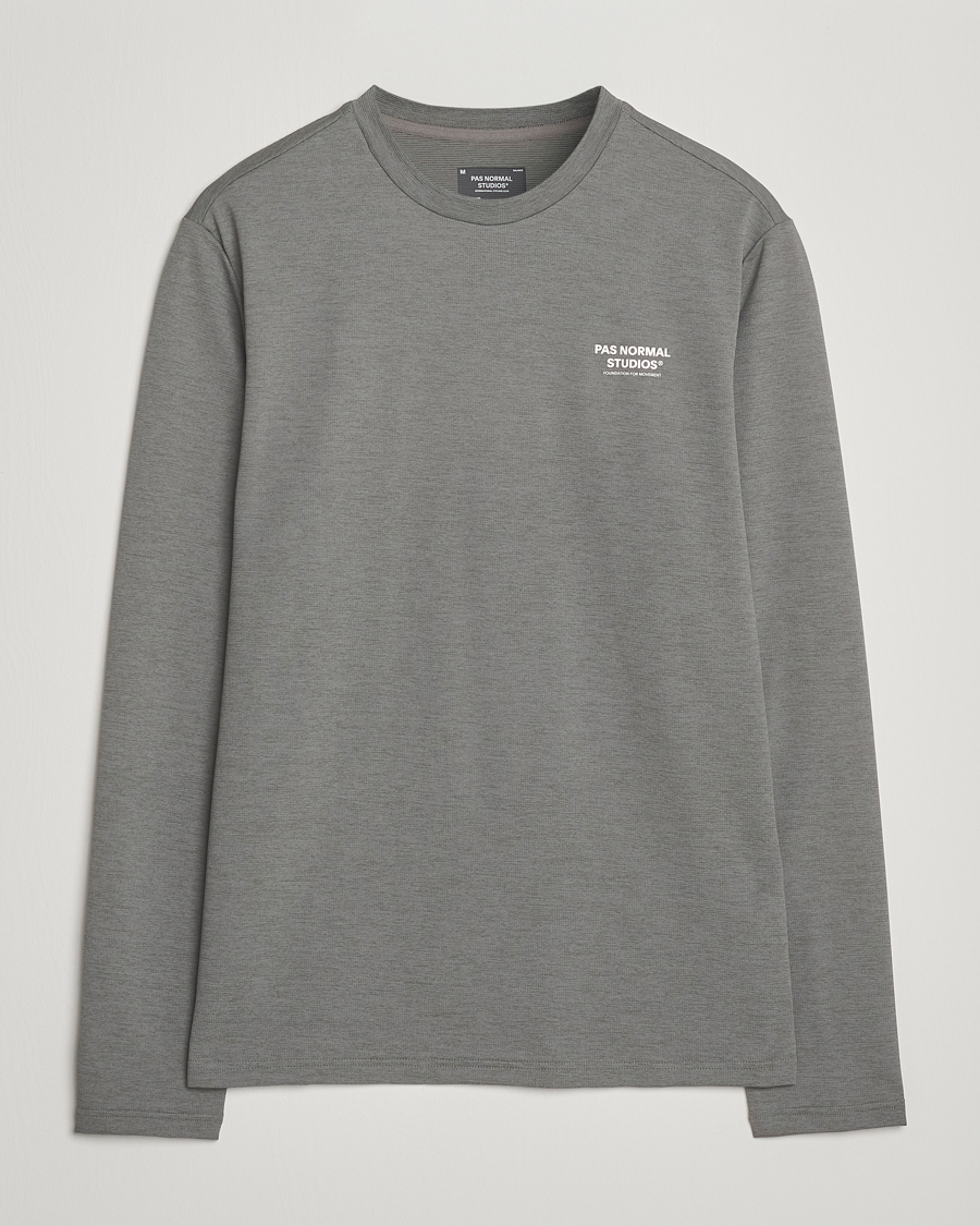 Herre | T-Shirts | Pas Normal Studios | Balance Long Sleeve T-Shirt Medium Grey