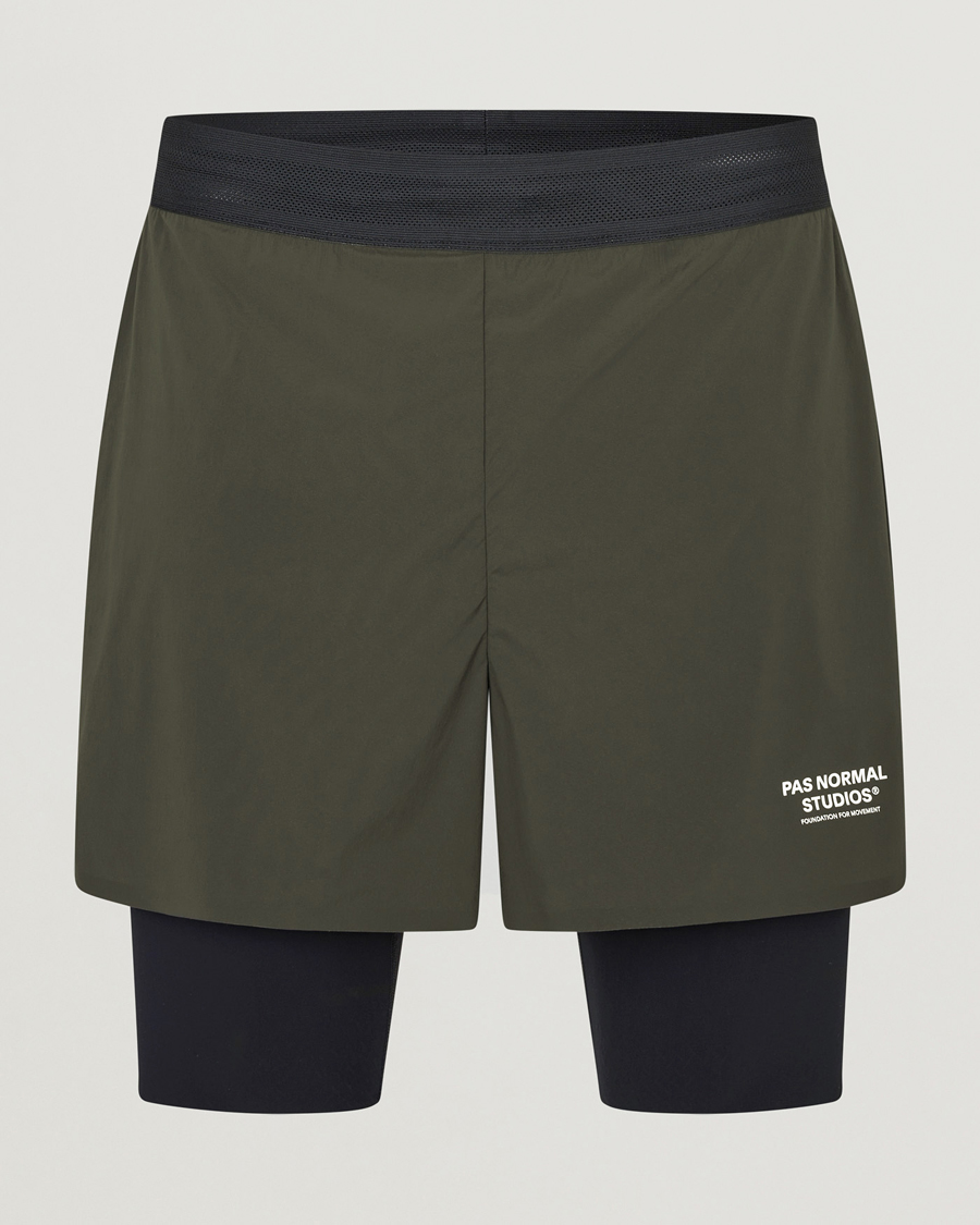 Herre | Shorts | Pas Normal Studios | Balance 2-in-1 Shorts Dark Olive