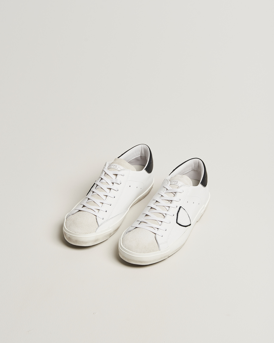 Herre | Sneakers | Philippe Model | Prsx Low Top Leather Sneakers White/Black