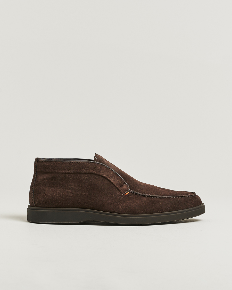 Herre | Støvler | Santoni | Detroit Chukka Boots Dark Brown Suede
