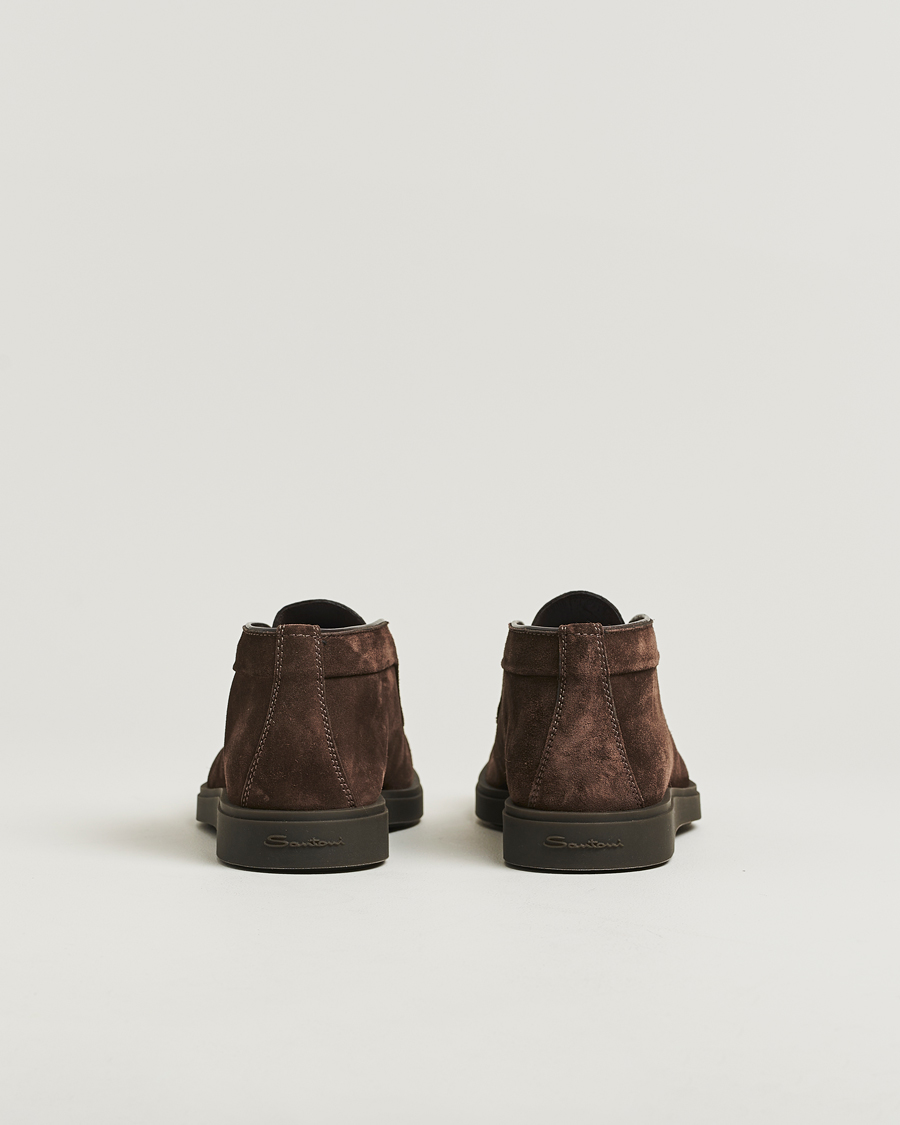 Herre | Støvler | Santoni | Detroit Chukka Boots Dark Brown Suede
