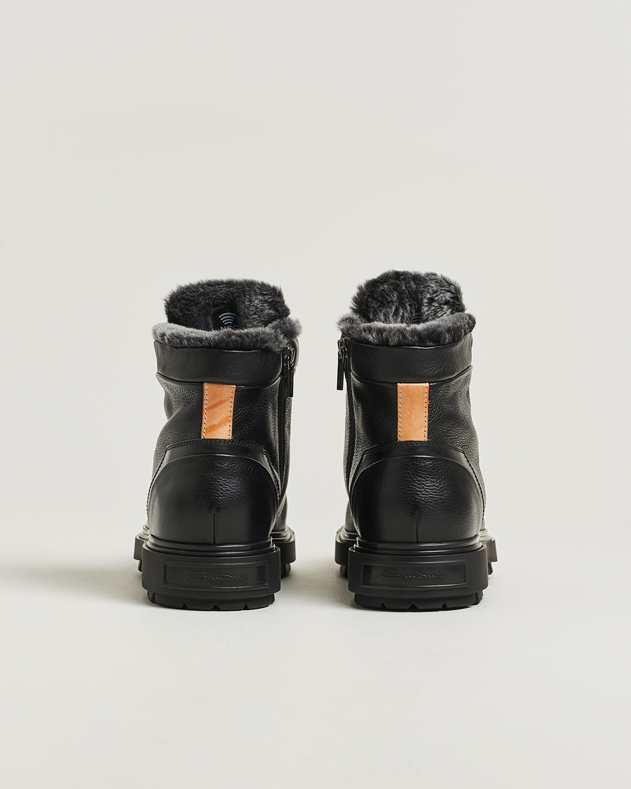 Herre | Støvler | Santoni | St Moritz Winter Boots Black Calf