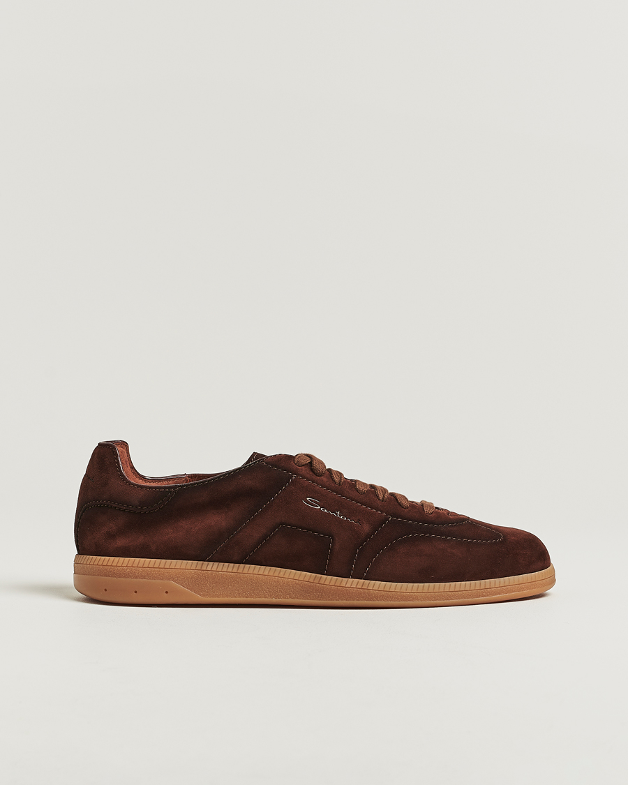 Herre | Sneakers | Santoni | Oly Sneakers Dark Brown Suede