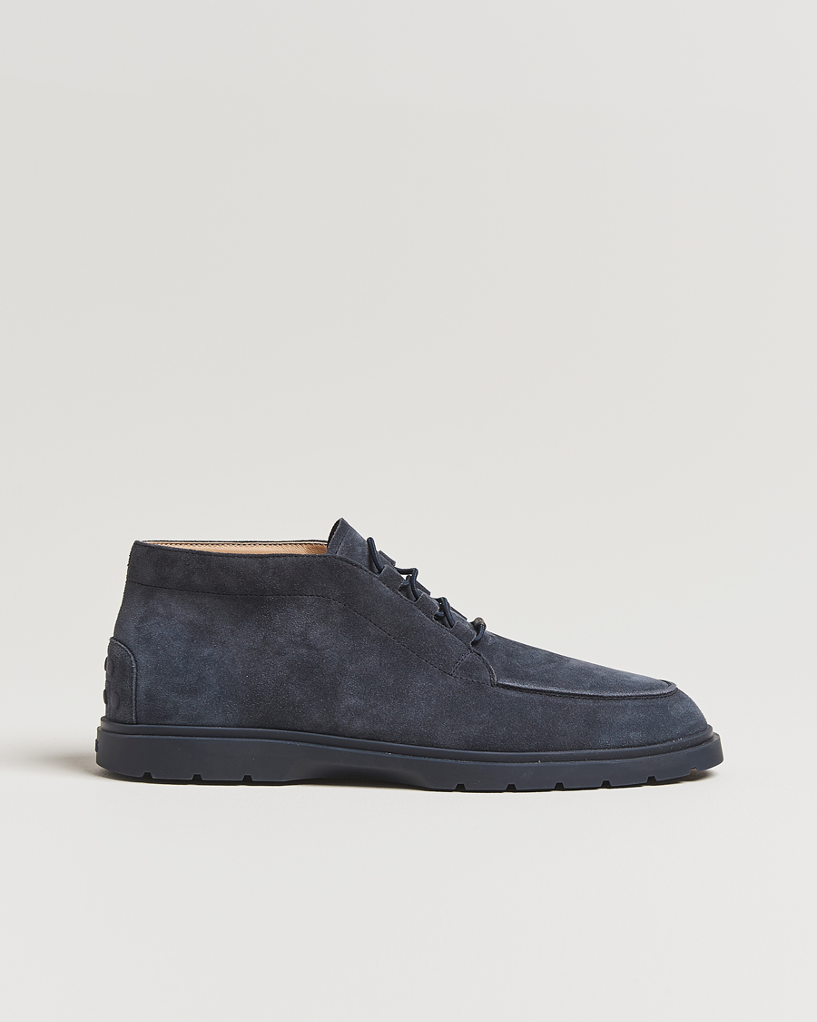 Herre | Støvler | Tod's | Polacco Moc Desert Boots Navy Suede