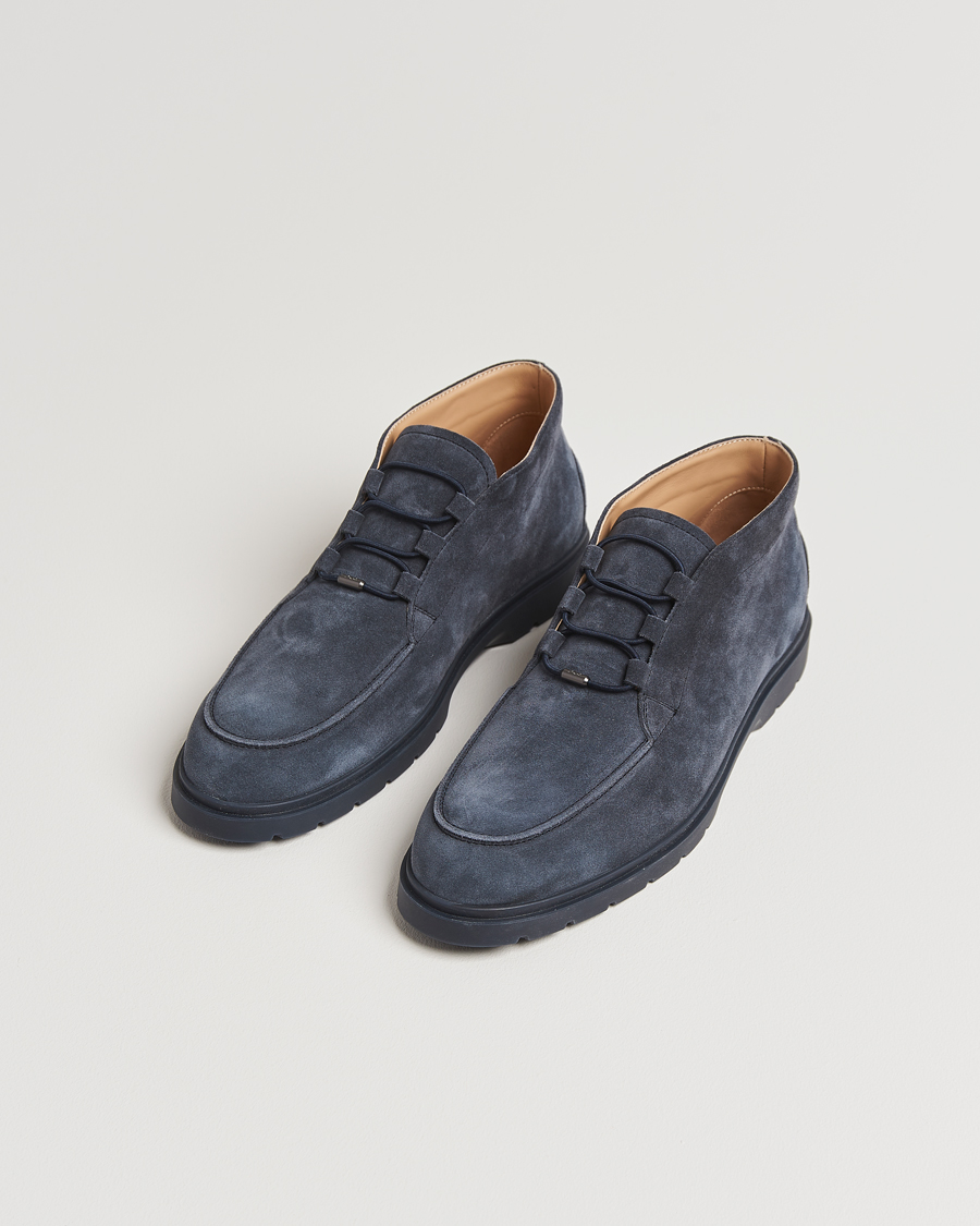 Herre | Støvler | Tod's | Polacco Moc Desert Boots Navy Suede