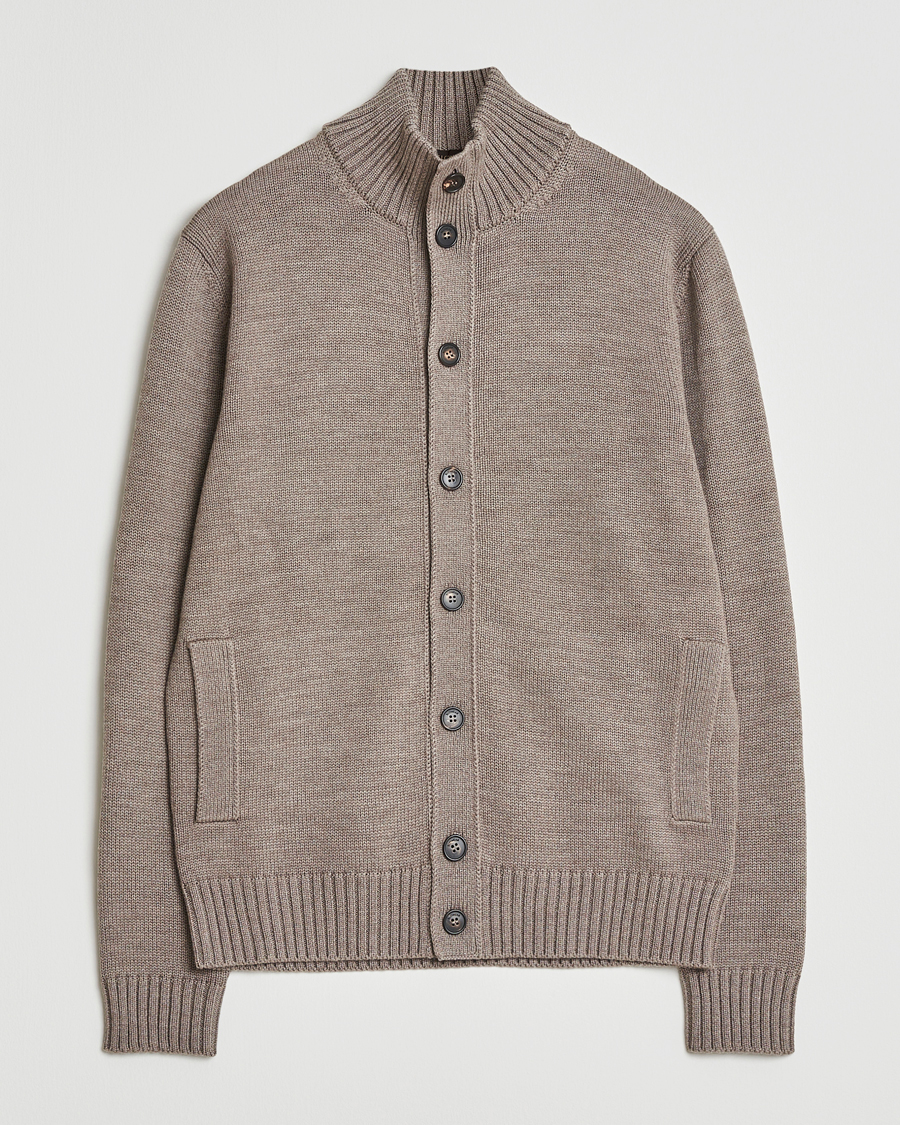 Herre | Trøjer | Zanone | Virgin Merino Wool Chioto Taupe