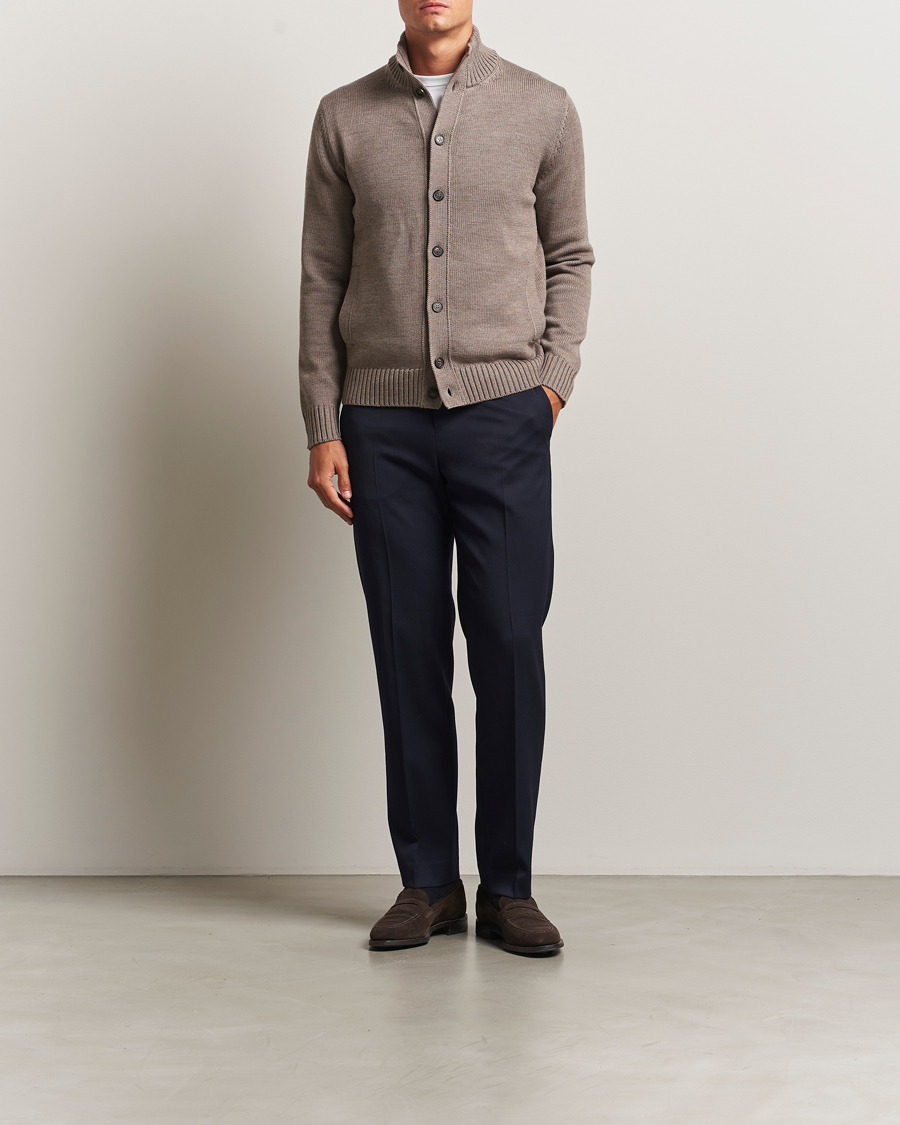 Herre | Trøjer | Zanone | Virgin Merino Wool Chioto Taupe