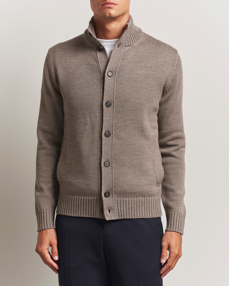 Herre | Trøjer | Zanone | Virgin Merino Wool Chioto Taupe
