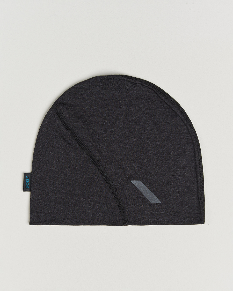 Herre | Huer | SOAR Running | Silk Merino Beanie Dark Grey