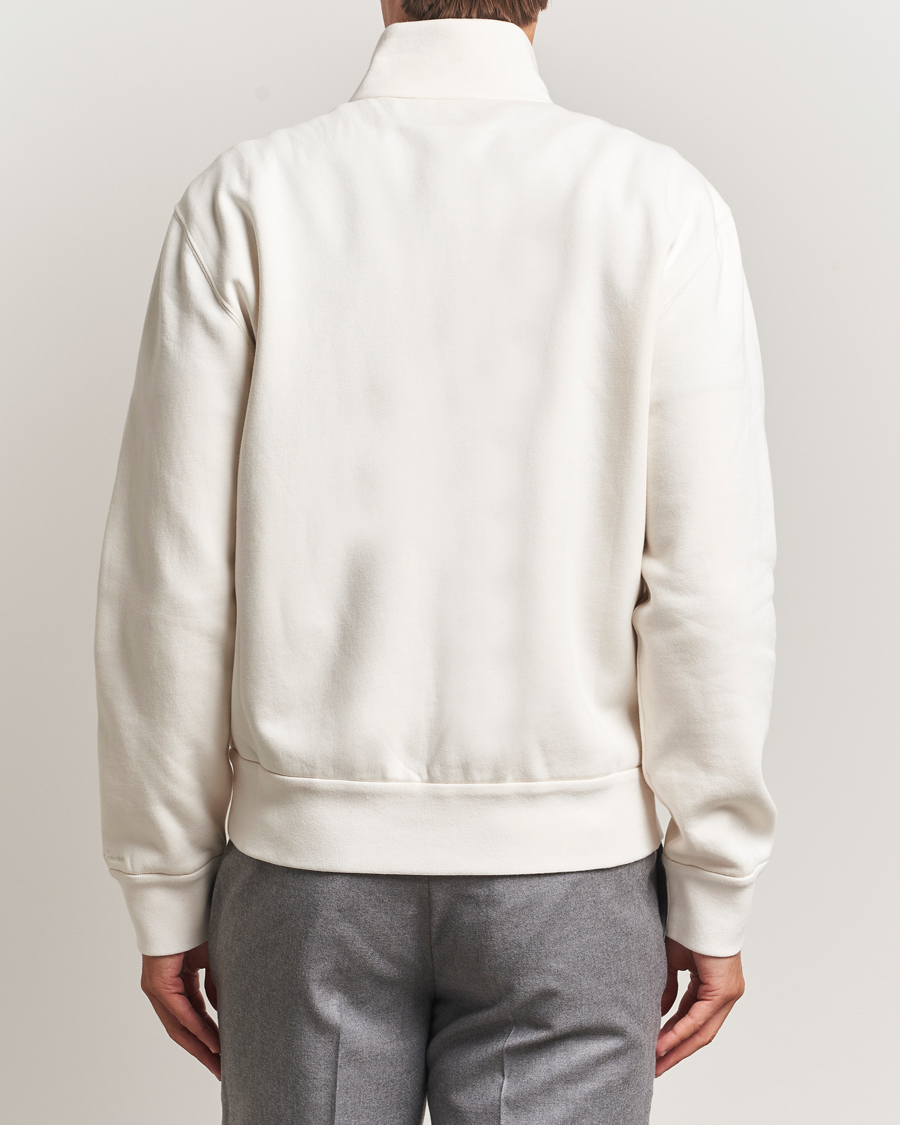 Herre | Trøjer | Ralph Lauren Purple Label | Full Zip Cotton Felpa Cream