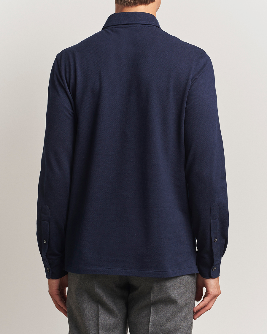 Herre | Polotrøjer | Ralph Lauren Purple Label | Long Sleeve Polo Shirt Navy