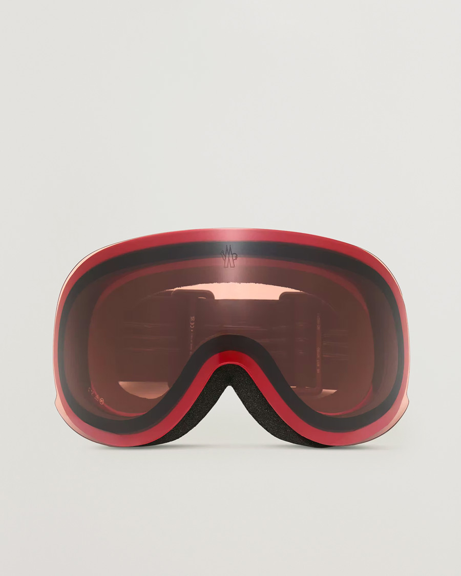 Herre | Solbriller | Moncler Lunettes | 0ME8017 Ski Goggles Black/Red