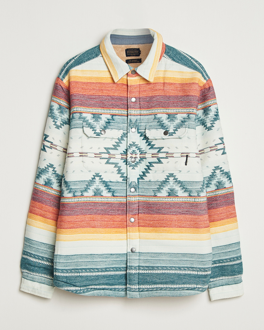 Herre | Trøjer | Pendleton | Bay City Teddy Lined Shirt Jacket Saltillo Stripe