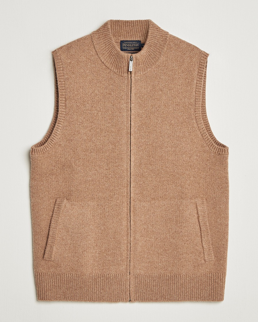 Herre | Trøjer | Pendleton | Wool Sweater Vest Tan
