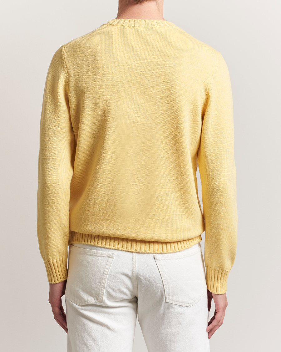 Herre | Trøjer | Piacenza Cashmere | Brushed Wool Crew Neck Yellow