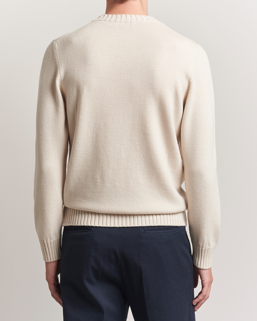 Herre | Trøjer | Piacenza Cashmere | Brushed Wool Crew Neck Latte