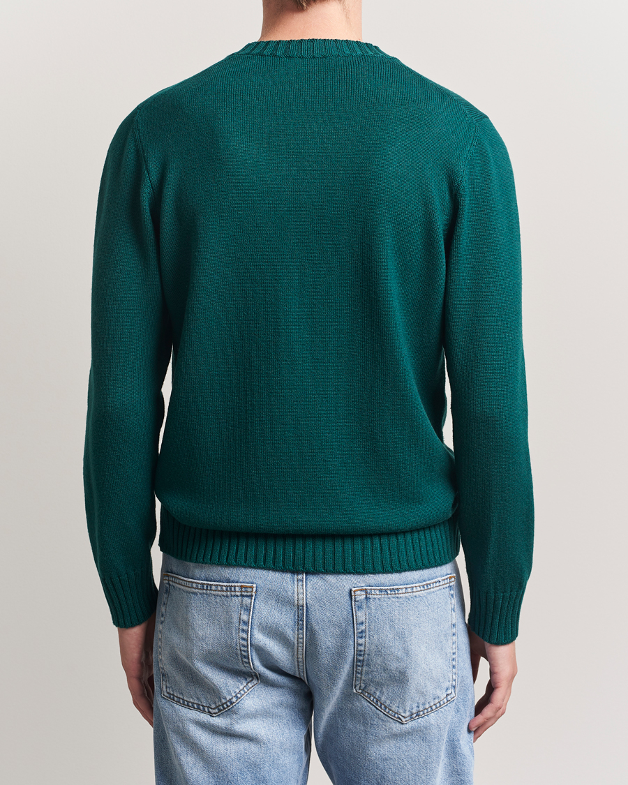 Herre | Trøjer | Piacenza Cashmere | Brushed Wool Crew Neck Dark Green