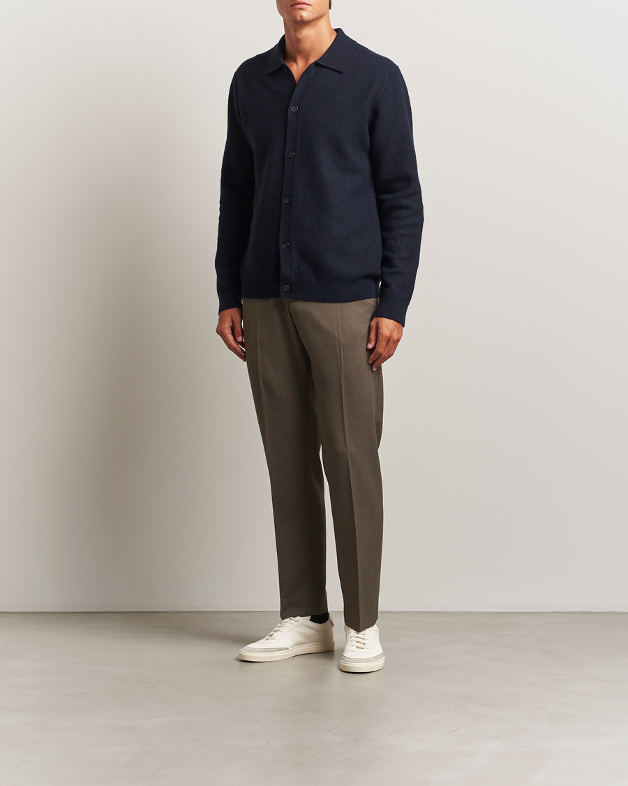 Herre | Bukser | Filippa K | Theo Relaxed Wool Trousers Driftwood