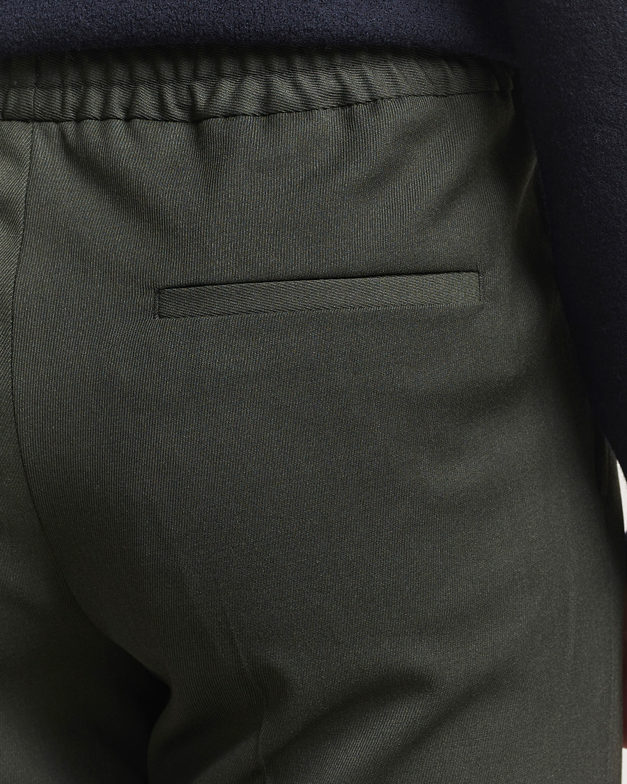 Herre | Bukser | Filippa K | Theo Relaxed Wool Trousers Green Melange