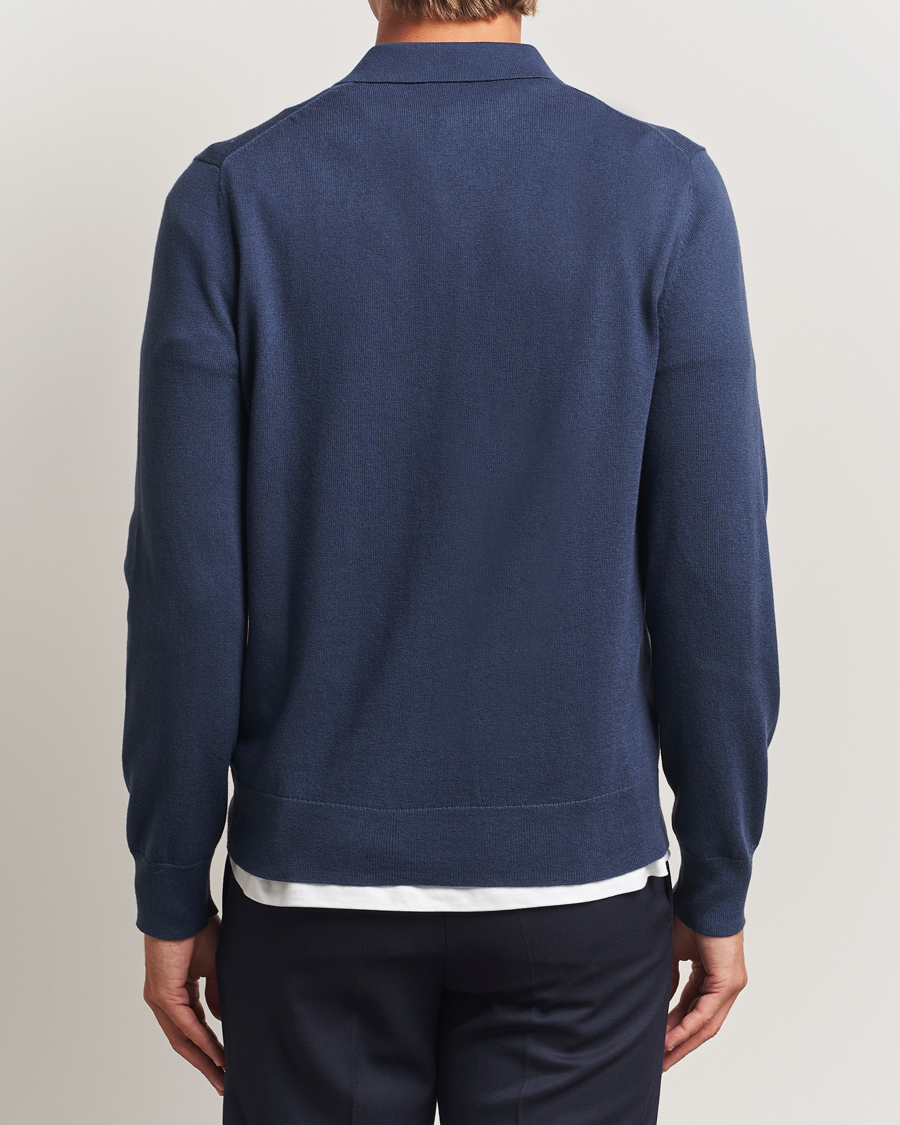 Herre | Trøjer | Filippa K | Knitted Polo Shirt Dusk Blue