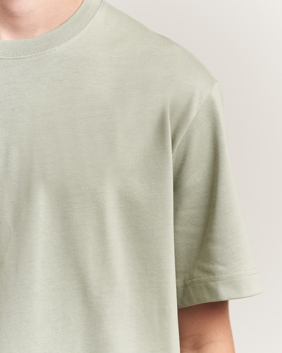 Herre | T-Shirts | Filippa K | Heavy Cotton Crew Neck T-Shirt Faded Green Grey