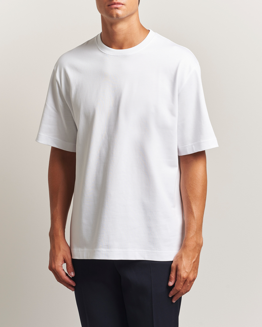 Herre | T-Shirts | Filippa K | Heavy Cotton Crew Neck T-Shirt White