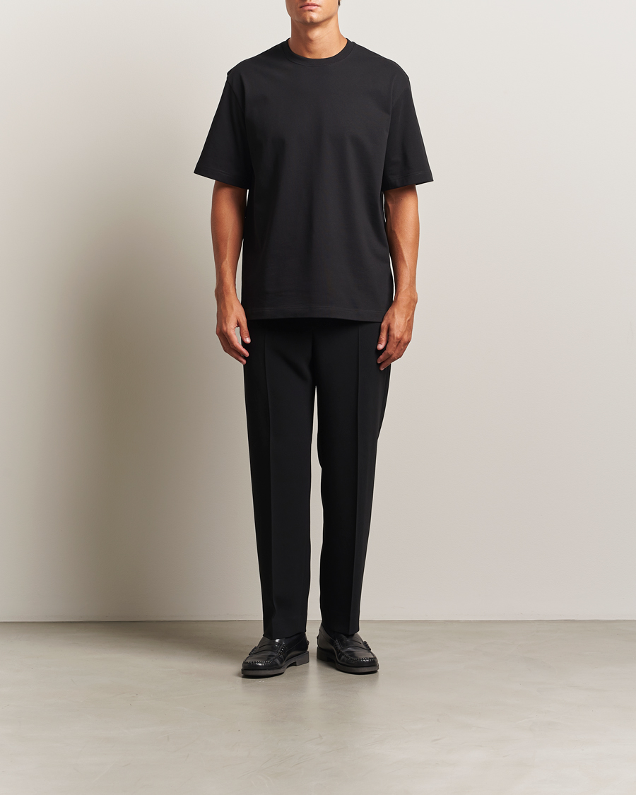Herre | T-Shirts | Filippa K | Heavy Cotton Crew Neck T-Shirt Black