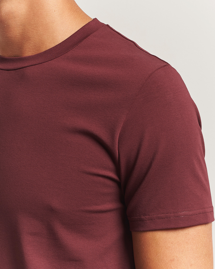 Herre | T-Shirts | Filippa K | Soft Lycra T-Shirt Burgundy