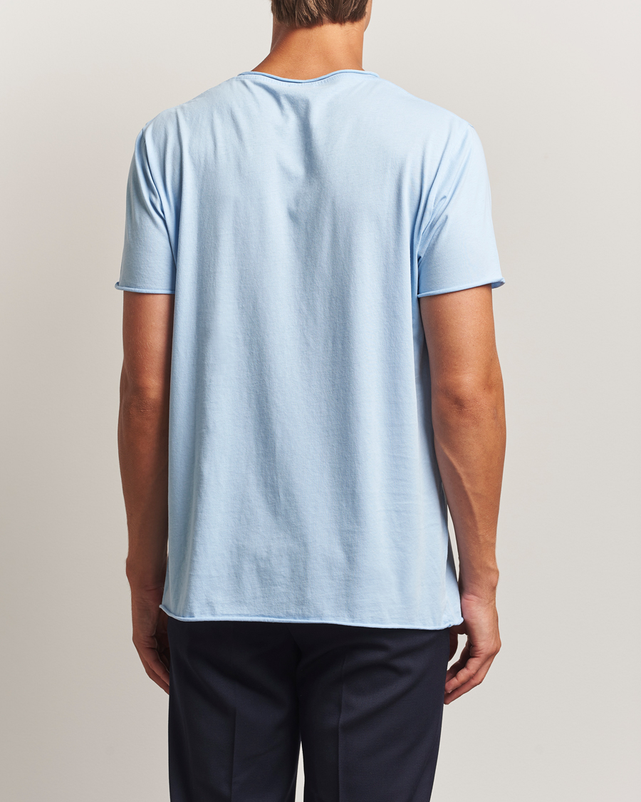 Herre | T-Shirts | Filippa K | Roll Neck Crew Neck T-Shirt Frost Blue