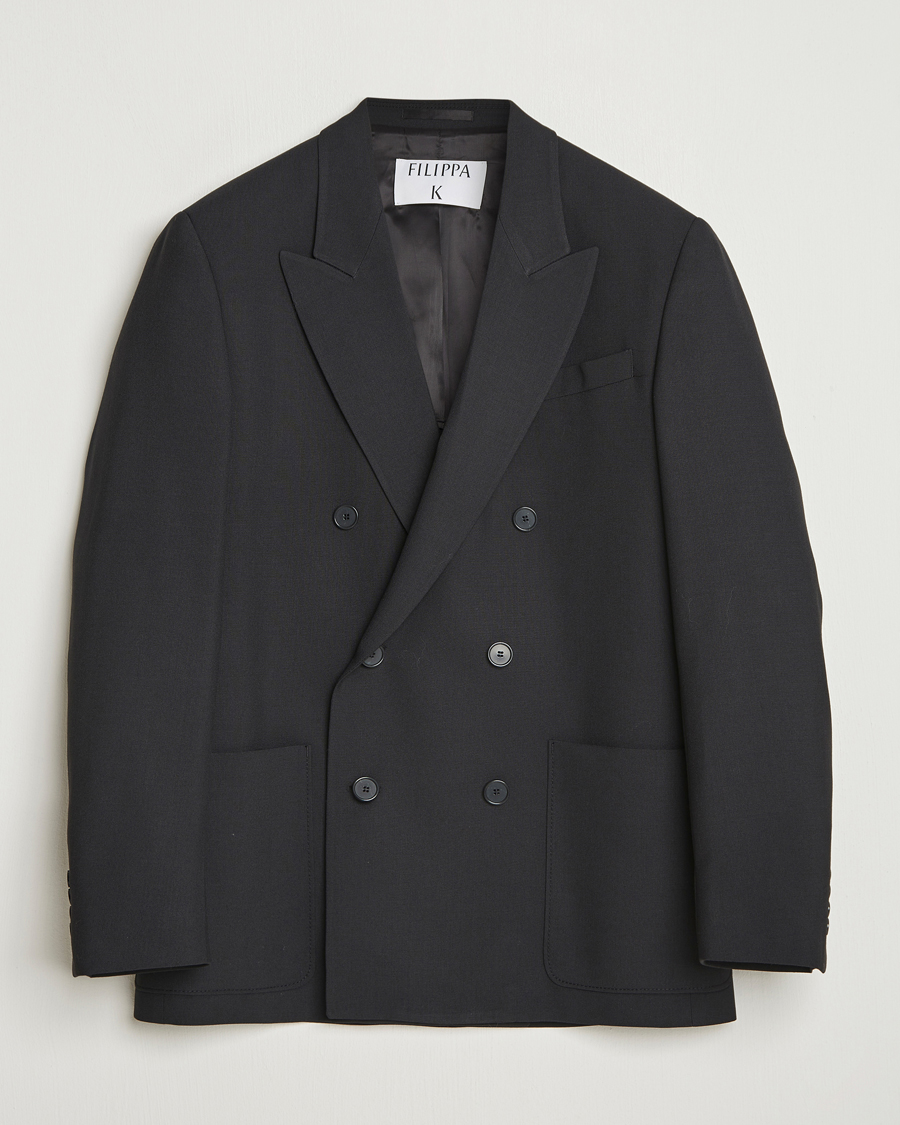 Herre | Blazere & jakker | Filippa K | Michael Wool Double Breasted Blazer Black