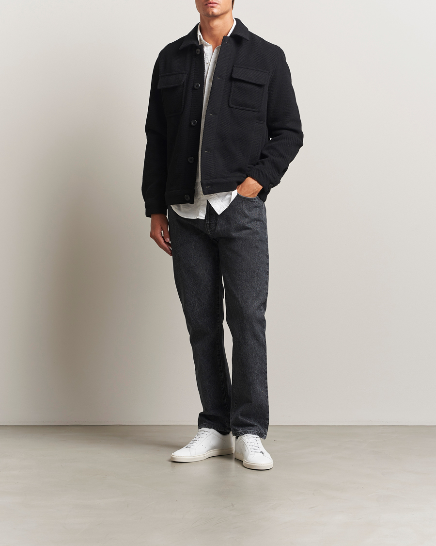 Herre | Bukser | Filippa K | Tapered Cropped Jeans Washed Black