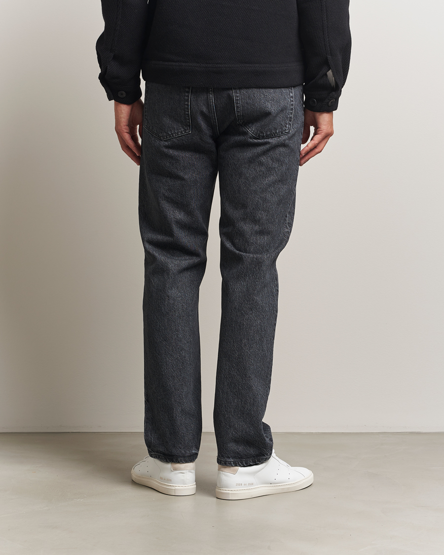 Herre | Bukser | Filippa K | Tapered Cropped Jeans Washed Black